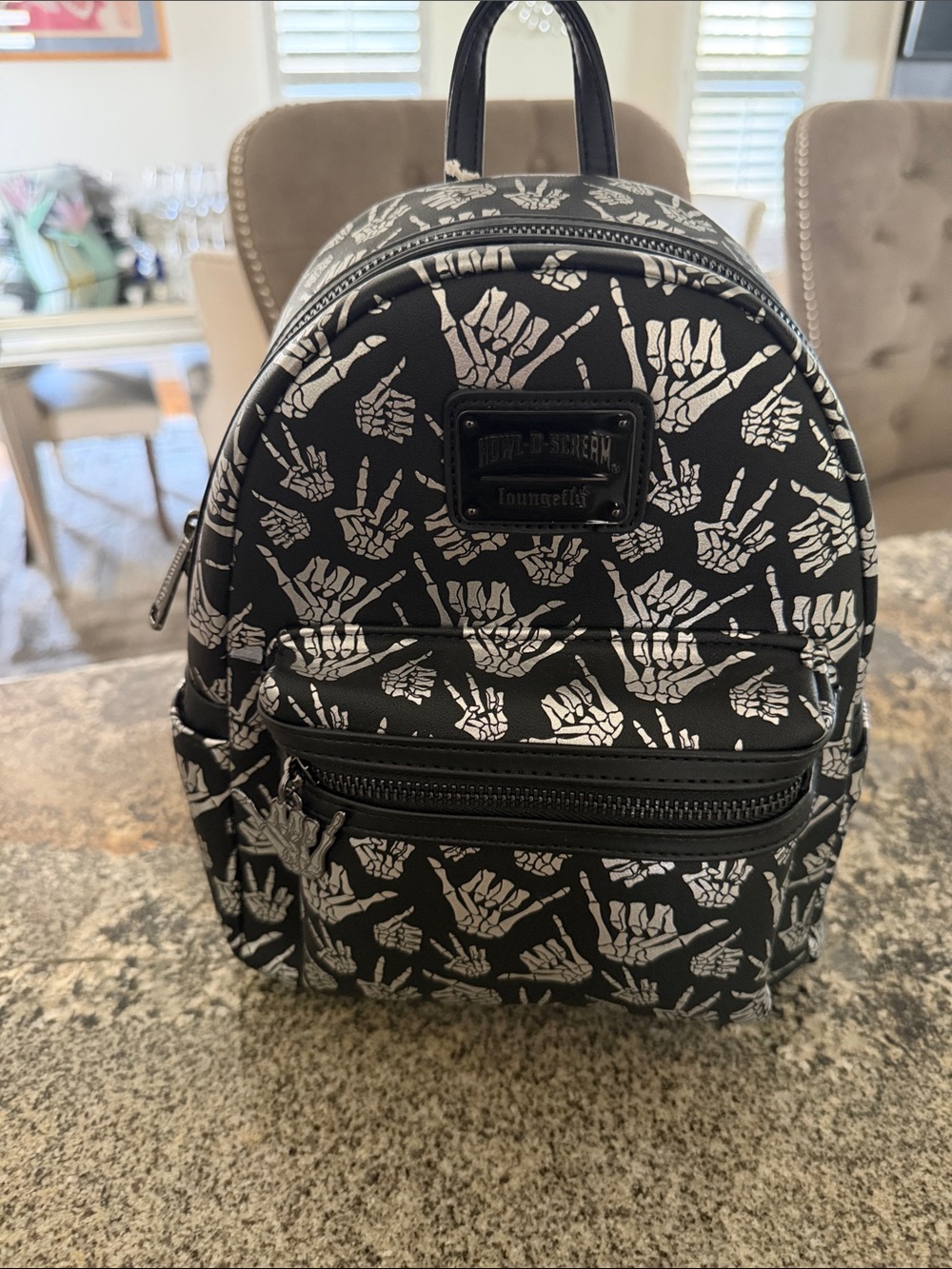 Howl-O-Scream Skeleton Hands Loungefly Backpack